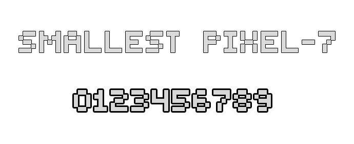 Smallest Pixel-7 Font