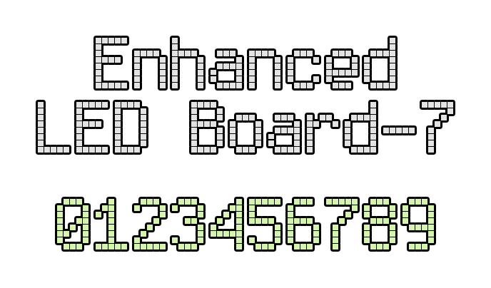 Enhanced LED Board-7 Font