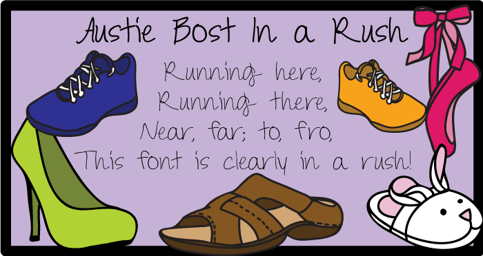 Austie Bost In a Rush Font