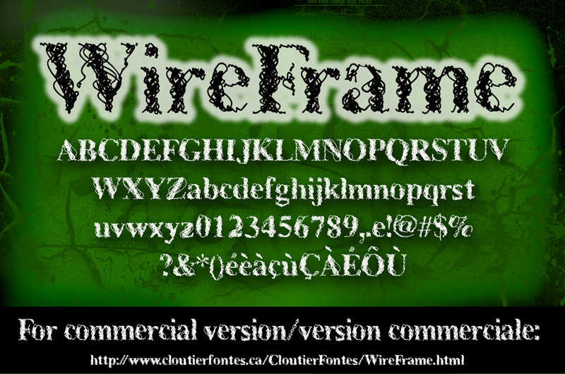 CF WireFrame Font