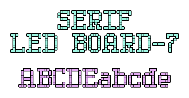 Serif LED Board-7 Font