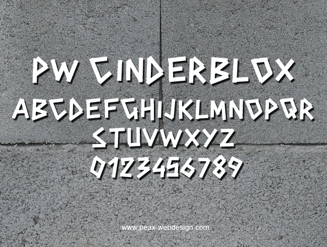 PW Cinderblox Font