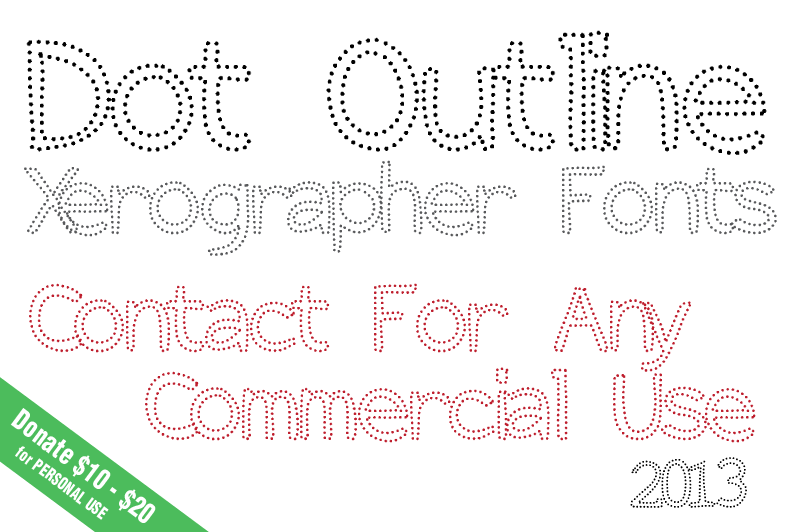 Dot Outline Font