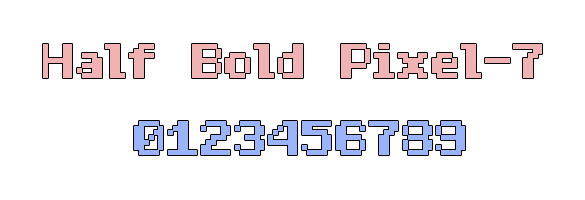 Half Bold Pixel-7 Font