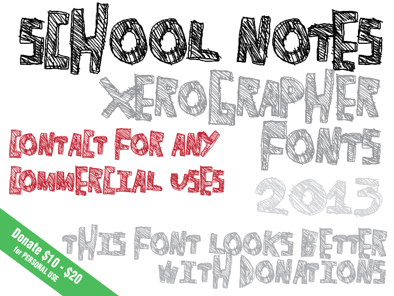 School Notes Font