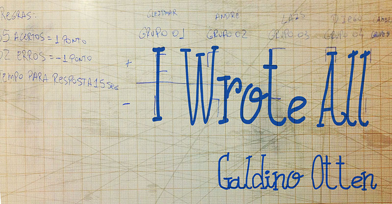 I Wrote All Font