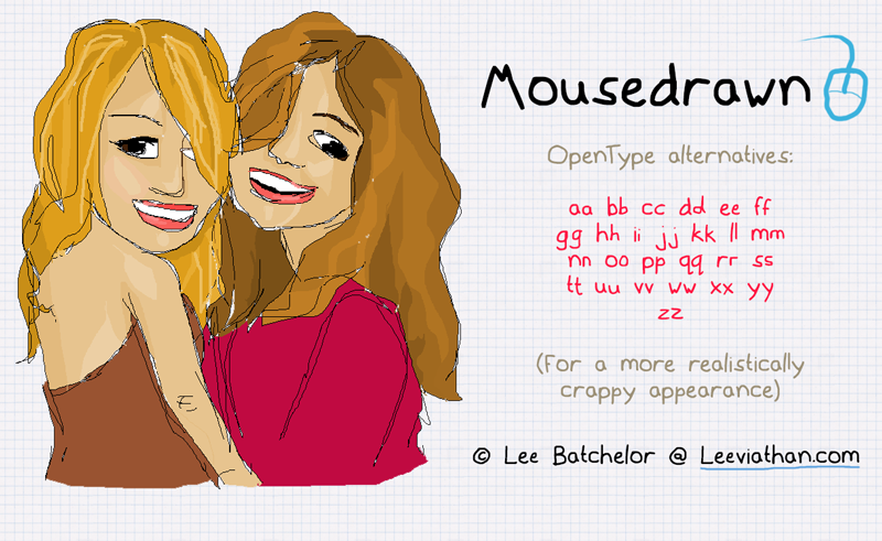 Mousedrawn Font