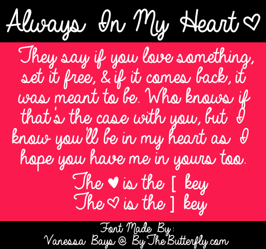Always In My Heart Font