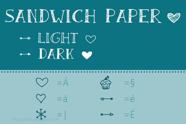 Sandwich Paper Font