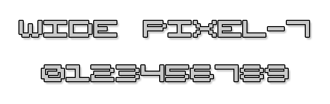 Wide Pixel-7 Font