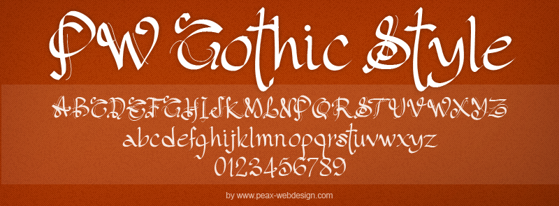 PW Gothic Style Font