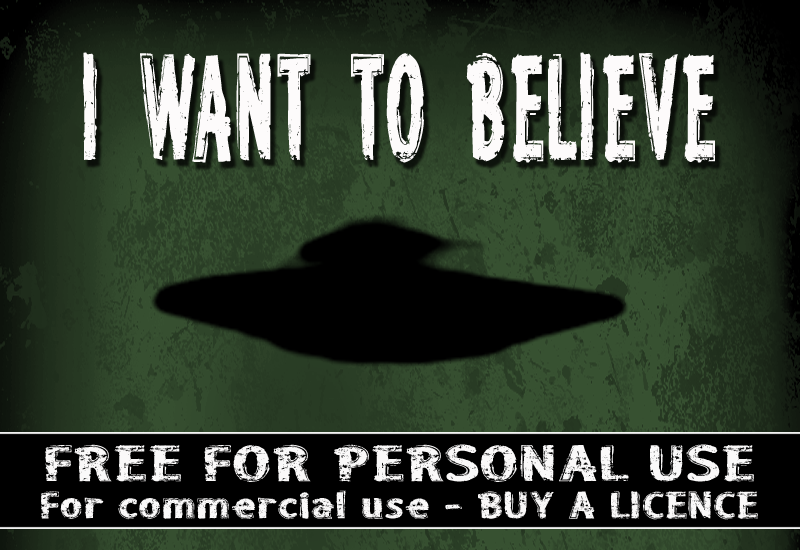 CF I want to believe Font