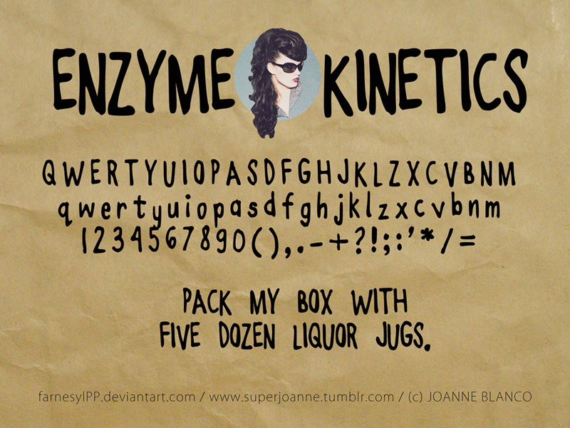 Joanne Enzyme Kinetics Font