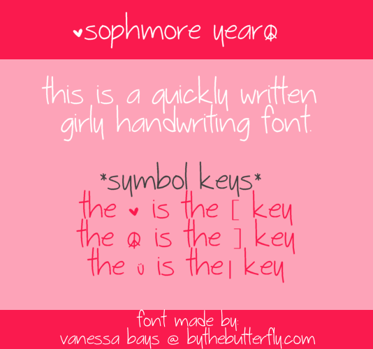 Sophmore Year Font