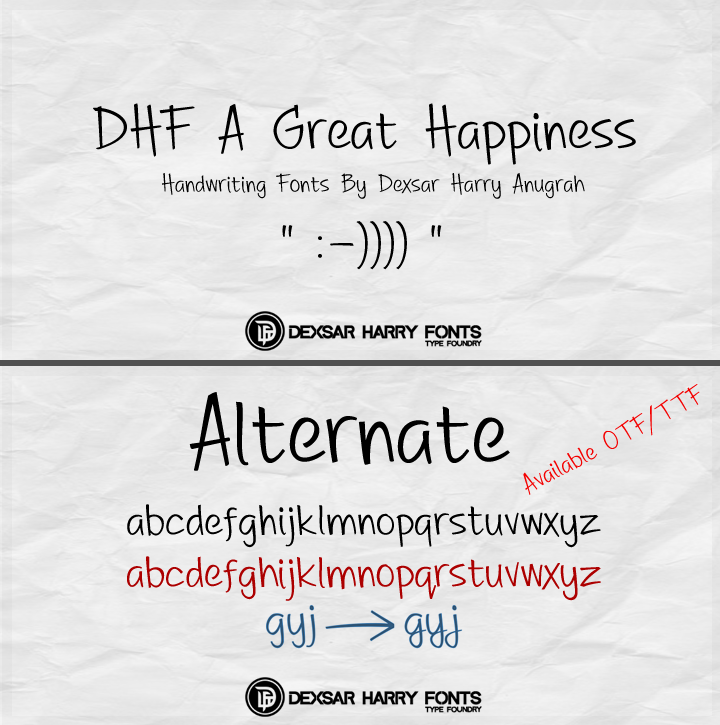 DHF A Great Happiness Font
