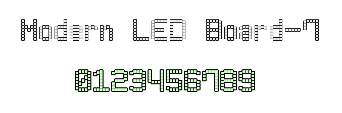 Modern LED Board-7 Font