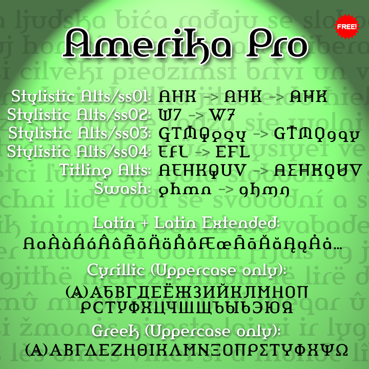 Amerika Pro Font