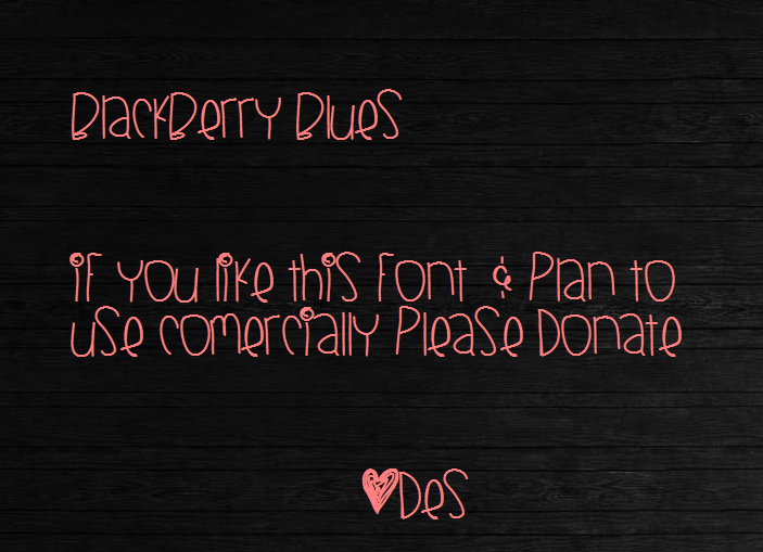 Blackberry Blues Font