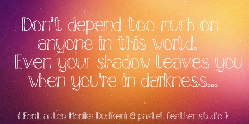 PFS Pastel Feather Font