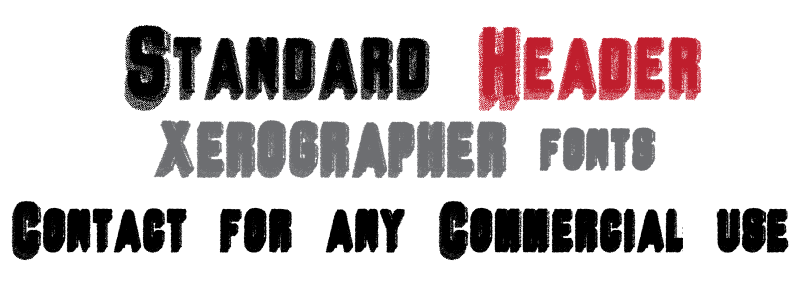Standard Header Font