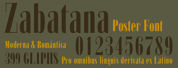 Zabatana Poster Font