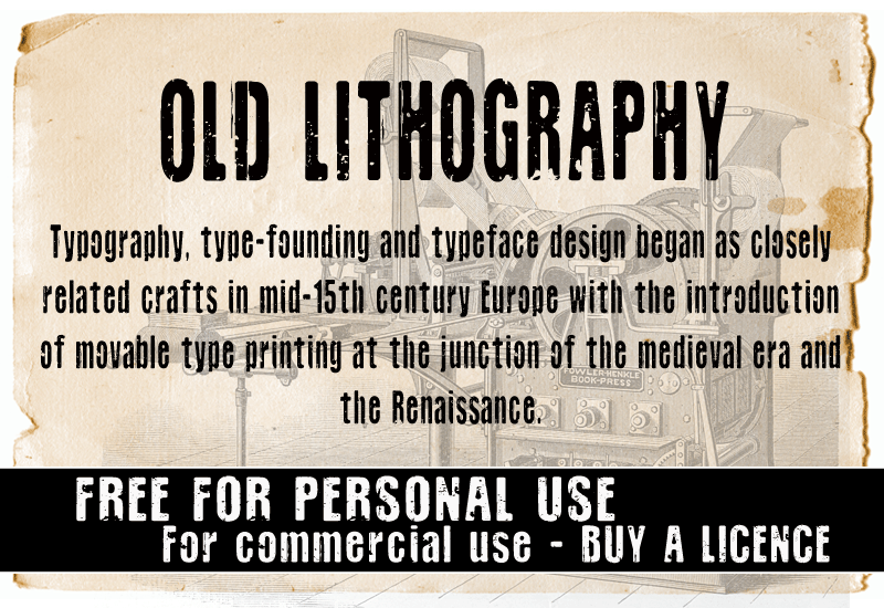 CF Old Lithography Font
