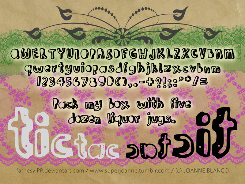 Joanne Tic Tac Font