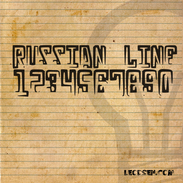 Russian Line Font