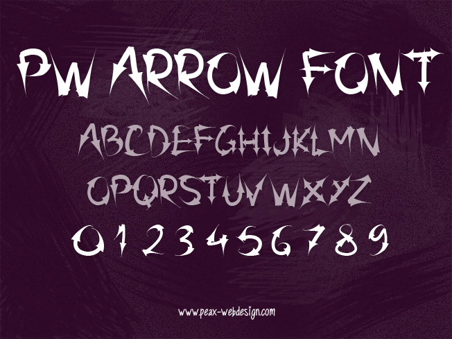 PW Arrow font Font