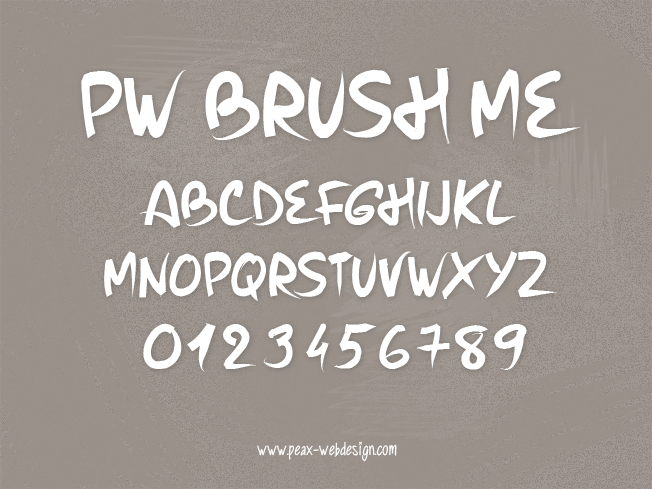 PW Brush Me Font
