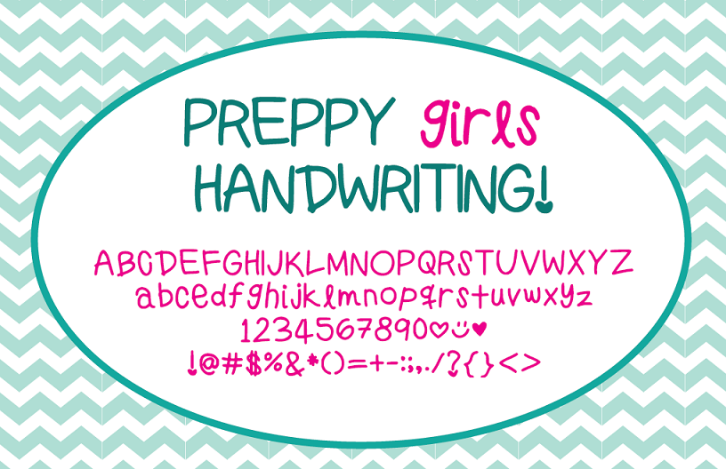 Preppy Girls Handwriting Font