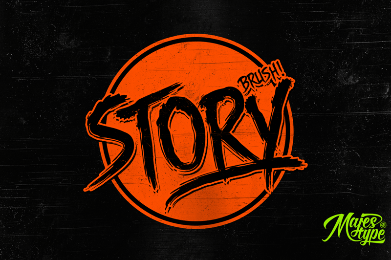 DHF Story Brush Font