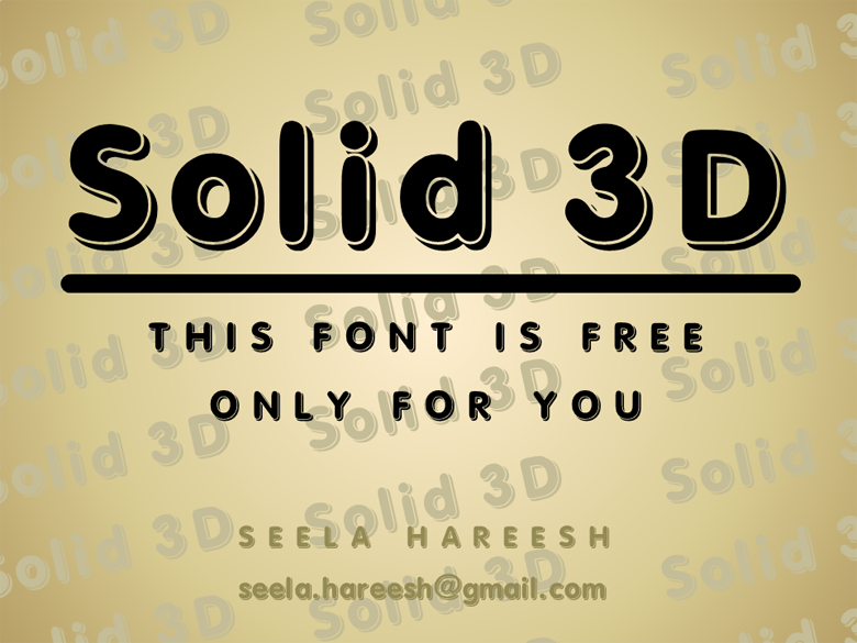 Solid 3d Font