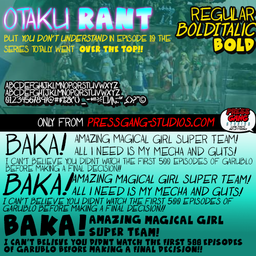 Otaku Rant Font