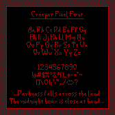 Creeper Pixel Font