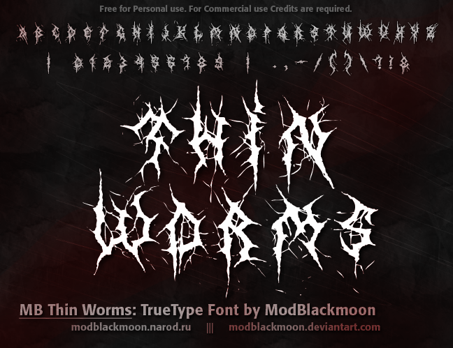 MB Thin Worms Font