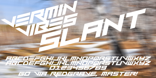 Vermin Vibes Slant Font