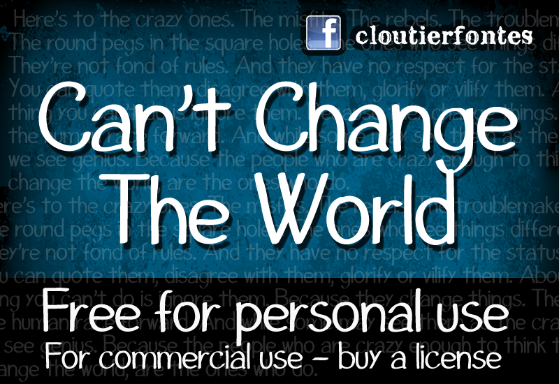 CF Cant Change The World Font