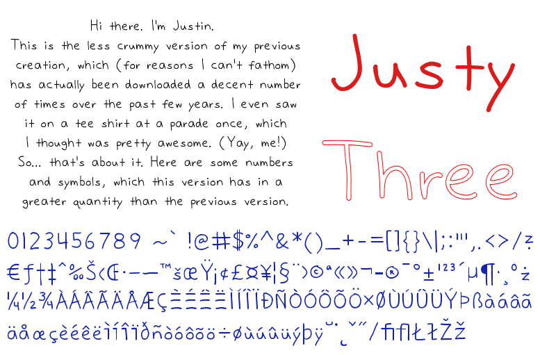 Justy Three Font