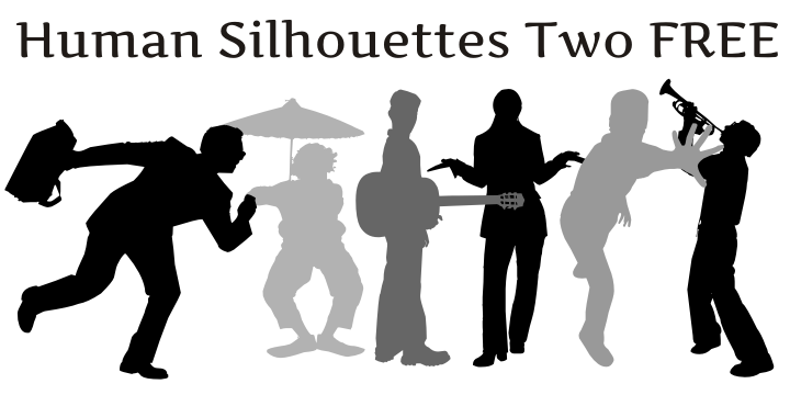 Human Silhouettes Two Font