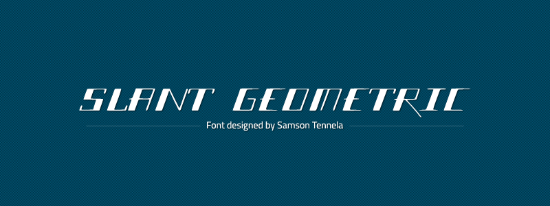 Slant Geo Font