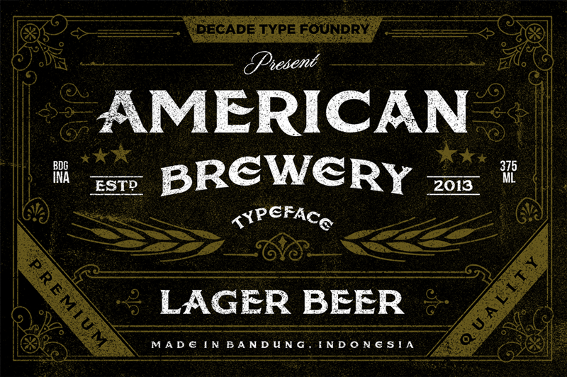 American Brewery Rough Font