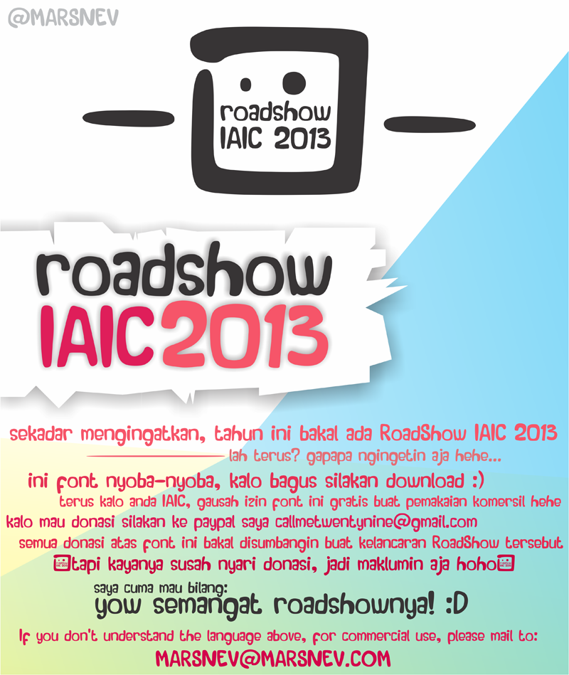 Roadshow IAIC 2013 Font