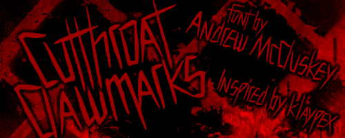 Cutthroat Clawmarks Font