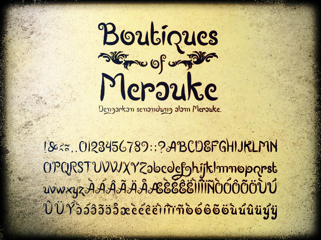 Boutiques of Merauke Font