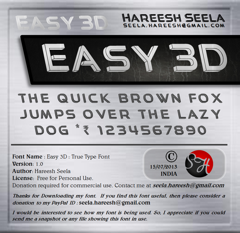 Easy 3D Font