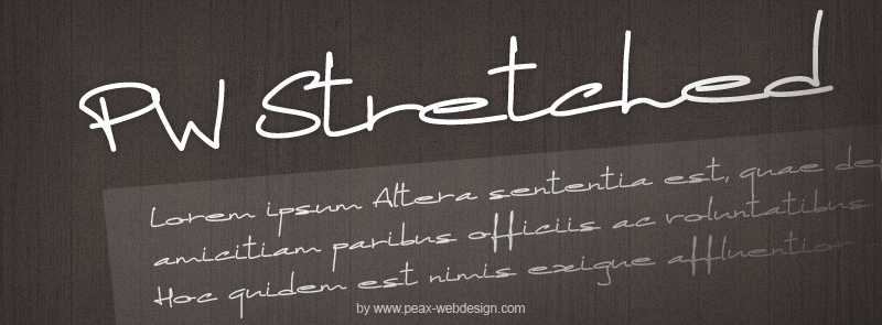 PW Stretched Font