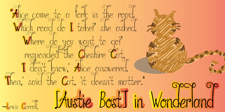 Austie Bost in Wonderland Font