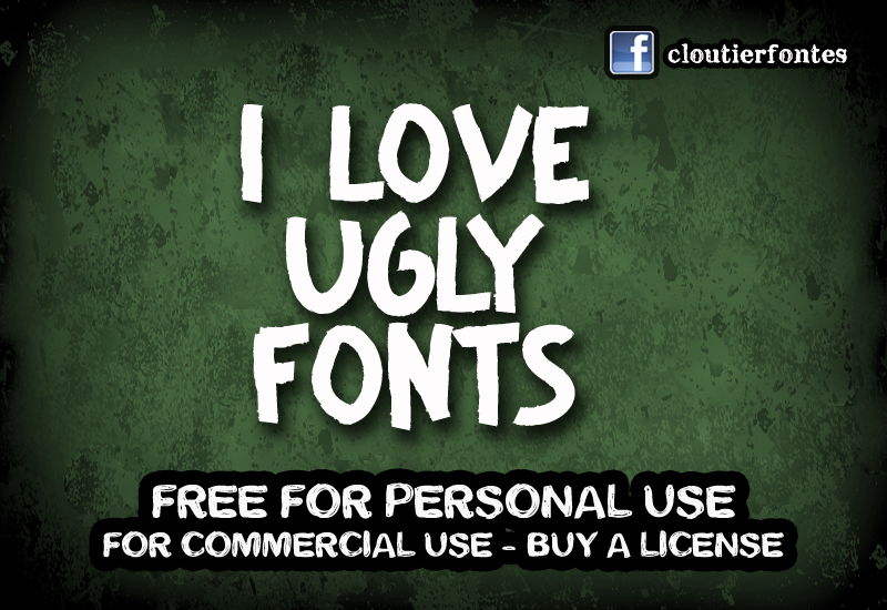 CF I Love Ugly Fonts Font