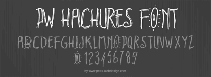 PW Hachures Font